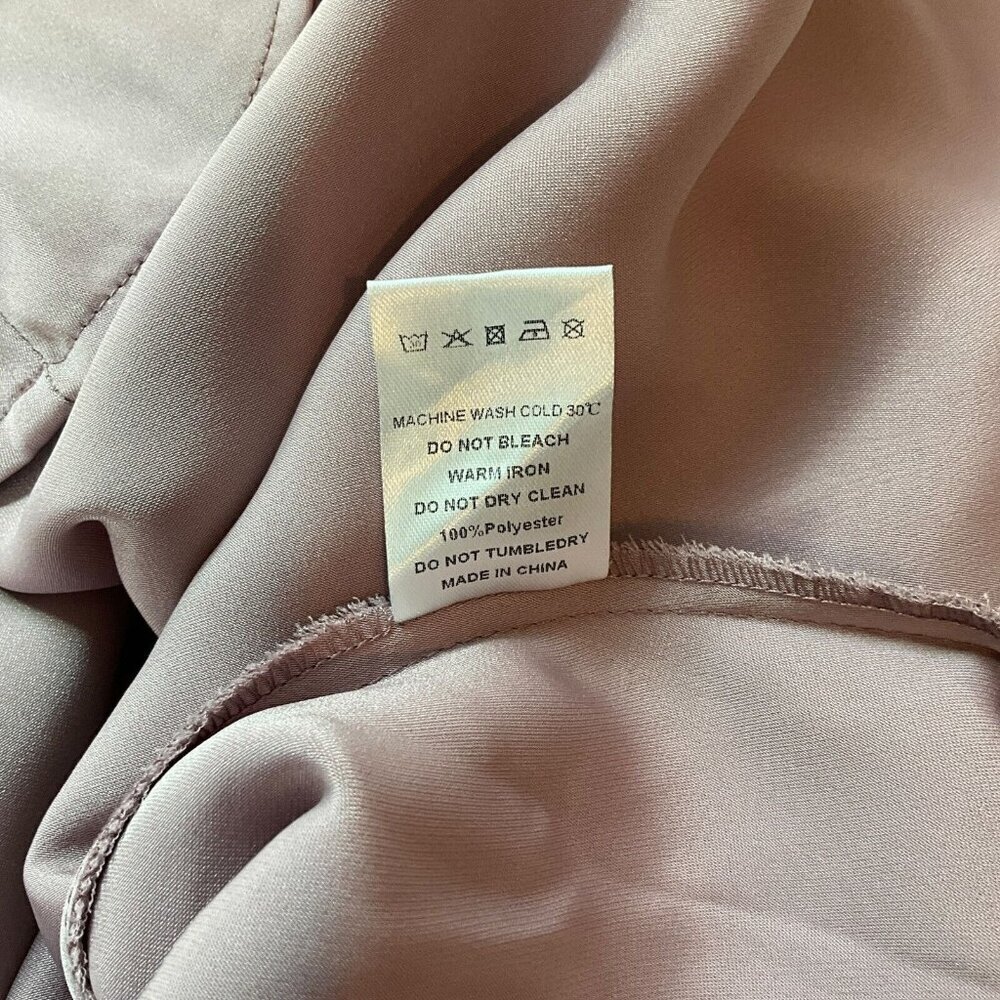 Veiled Collection Size S Tunic Top Dusty Pink Long Sleeve Basic 100% Polyester - Picture 12 of 12